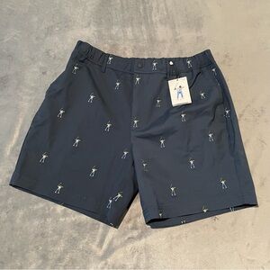 Eastside Golf Shorts Mens XXL Blue Emroidered Logo Swingman Woven Golf